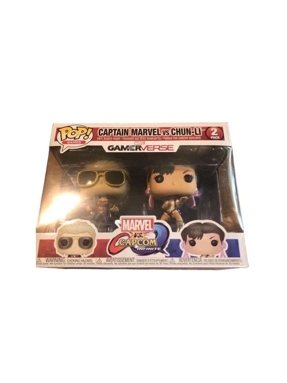 Funko Pop Games Captain Marvel vs Chun-Li 2 Pack Multicolor